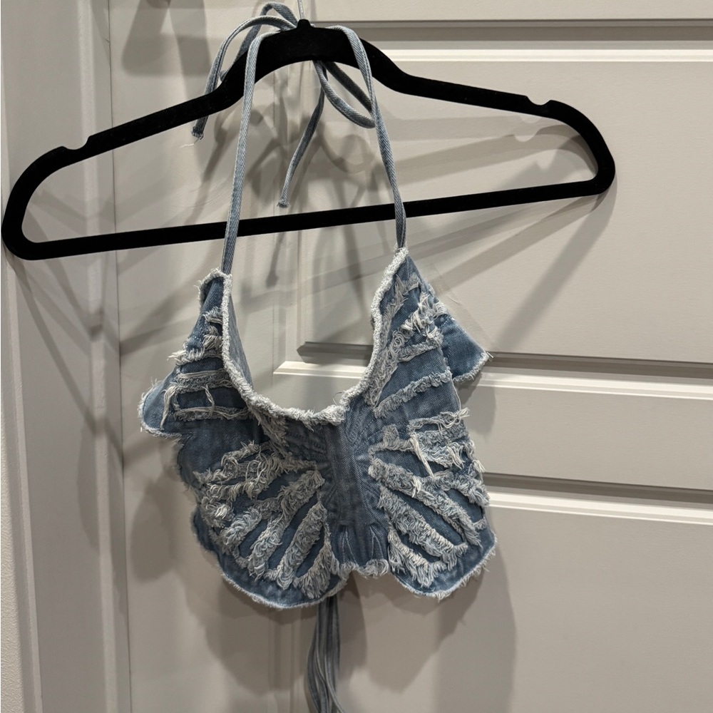 Butterfly Crop Top Wrap Around Top